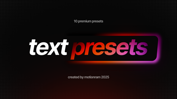 Text Presets Titles template preview
