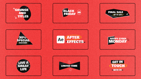 Grunge Titles Titles template preview