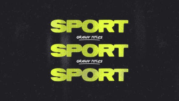 Grainy Sport Typography Titles template preview