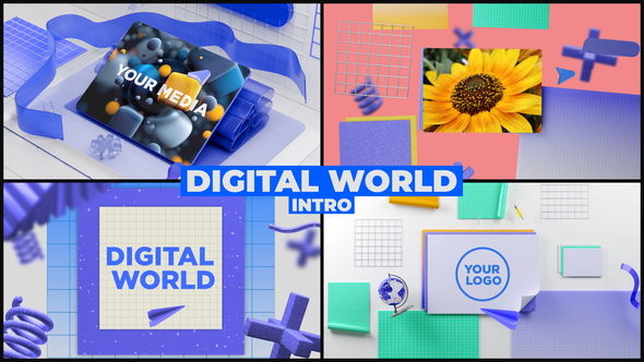 Digital World Intro | Logo Revael Logo Stings template preview
