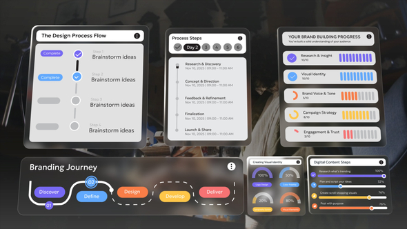 Glass Infographic Logo Stings template preview