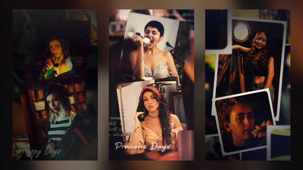 Photo Slideshow Vertical 3in1 Video Displays template preview