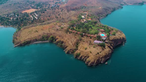 cliff landscape on the lake Tanganyika alt