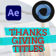 Thanksgiving Day Titles - VideoHive Item for Sale