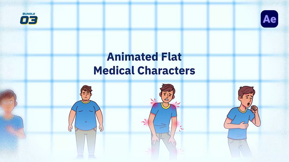 2D Medical Character Explainer – Health Symptoms Animation Pack Elements template preview