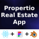 Real Estate App ANDROID + IOS + FIGMA + 3D Blend Icons | ReactNative CLI UI Kit | Propertio 