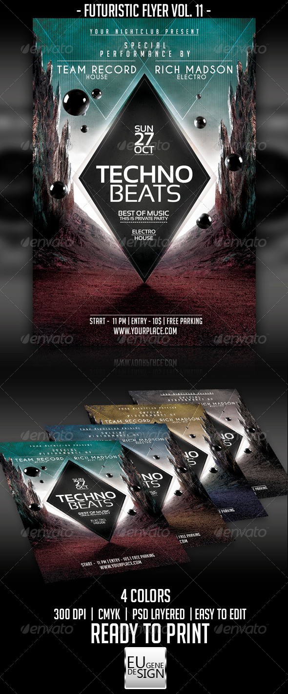 Futuristic Flyer Vol. 11 - Clubs & Parties Events
