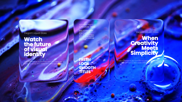 Clean Liquid Glass Titles Titles template preview