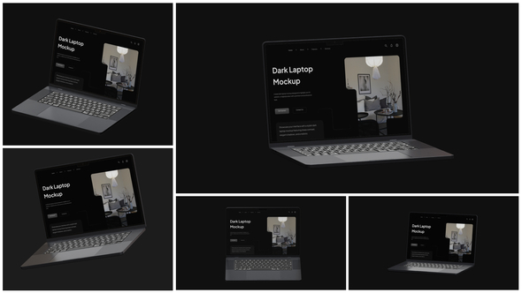 Dark Laptop mockup Product Promo template preview