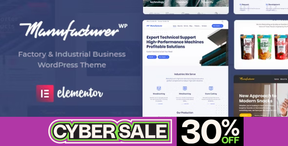 Manufacturer - Factory and Industrial WordPress Theme