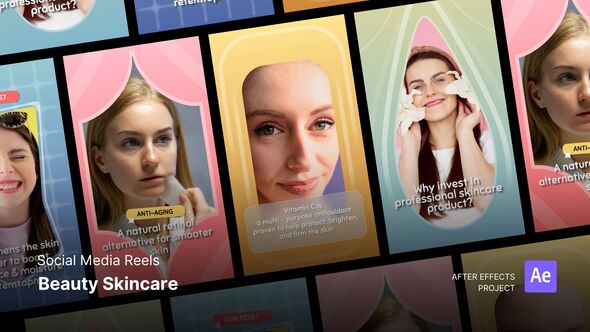 Reels - Beauty Skincare Product Promo template preview