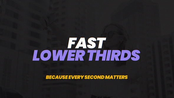 Fast Lower Thirds Elements template preview