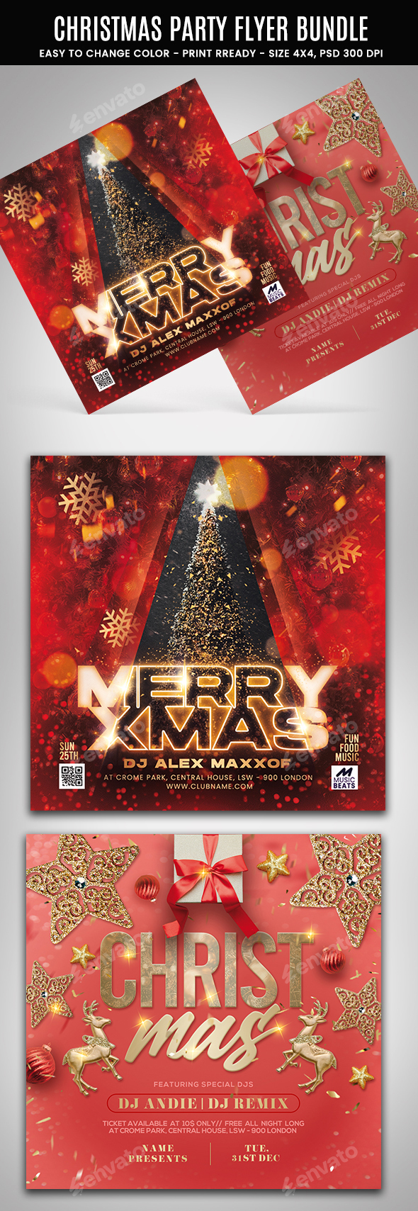 Christmas Party Flyer Bundle