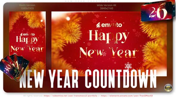 New Year Countdown Openers template preview