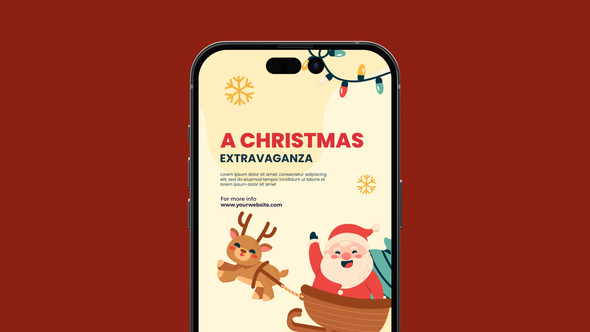 Christmas Celebration Vertical Promo Video Displays template preview