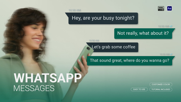 Whatsapp Chat Messages Elements template preview