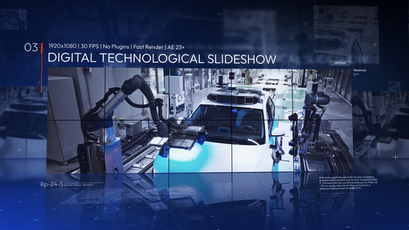 Digital Technological Slideshow Video Displays template preview