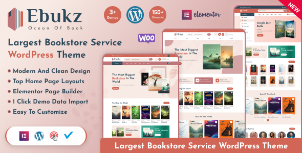 Ebukz – eBook & eReading Shop WordPress Theme