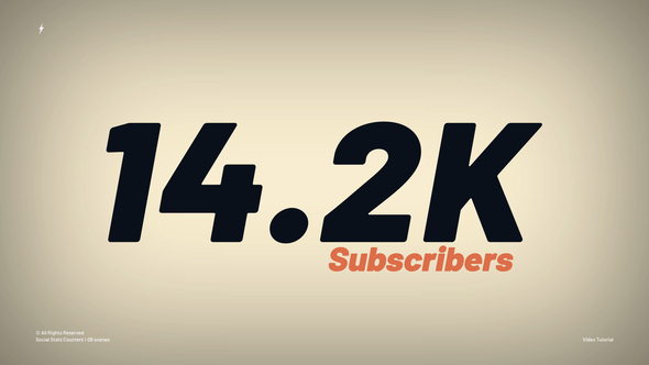 Social Stats Counters | After Effects Titles template preview