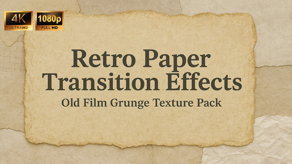 Retro Paper Transition Effects – Old Film Grunge & Texture Pack Elements template preview