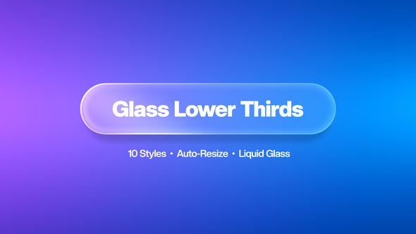 Glass Lower Thirds Elements template preview