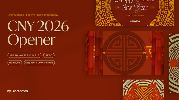 Elegant Chinese New Year 2026 Opener Openers template preview