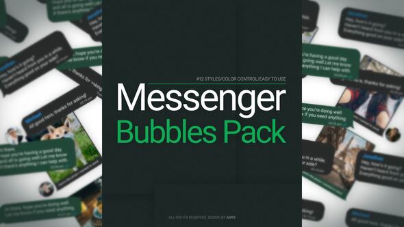 Messenger Bubbles Pack Titles template preview