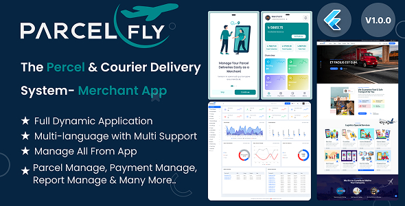 ParcelFly – Parcel Delivery Merchant App & Deliveryman / Driver App