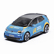 3D Rendered Volkswagen ID3 Electric Car Wrap Mockup Set 