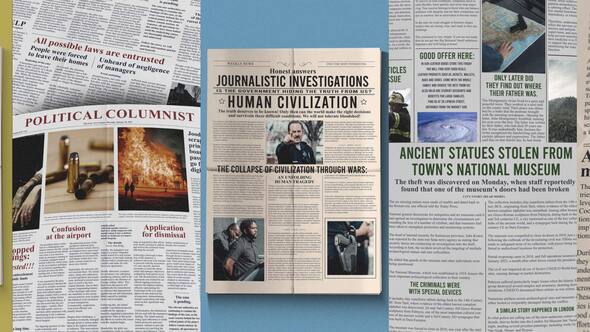 Vertical Investigation Newspaper Mockup broadcast-packages template preview