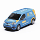 3D Rendered Toyota proace city lwb van Wrap Mockup Set 