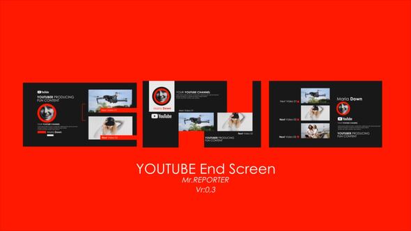 Youtube Channel End Screen Titles template preview