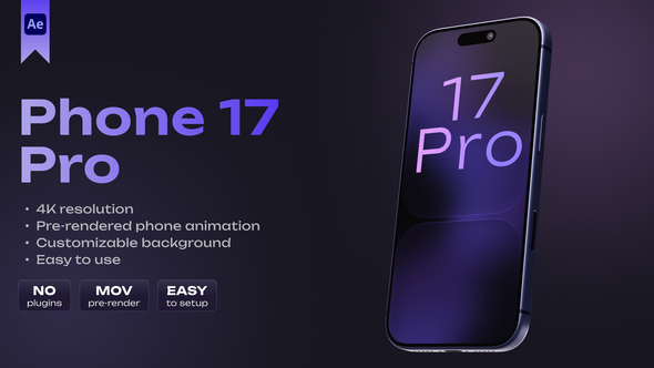 Phone 17 Pro Blue Mockup Product Promo template preview