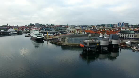 Aerial view of the Norwegian Petroleum Museum alt