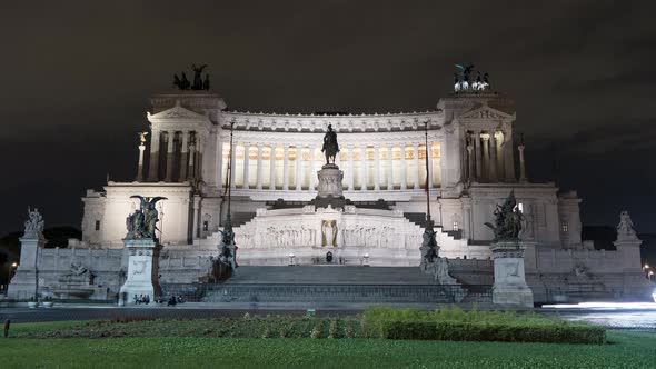 Timelapse of Altar of the Fatherland in Rome