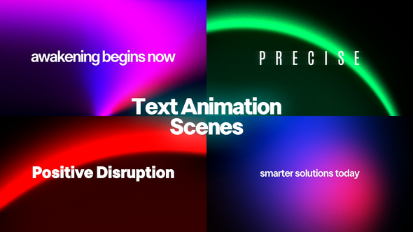 Text Animation Scenes Titles template preview