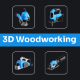 Woodworking 3D Icon Pack 