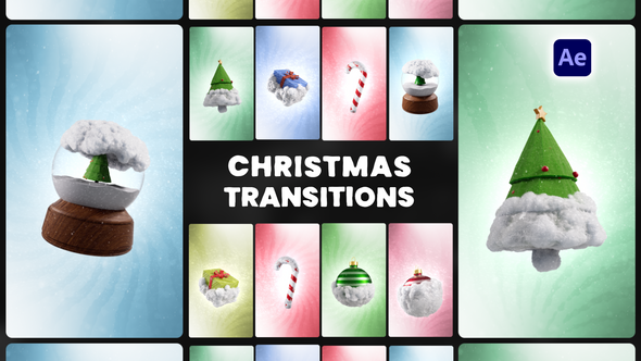 Christmas Vertical Transitions Elements template preview