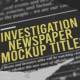 Investigation Newspaper Mockup Titles - VideoHive Item for Sale