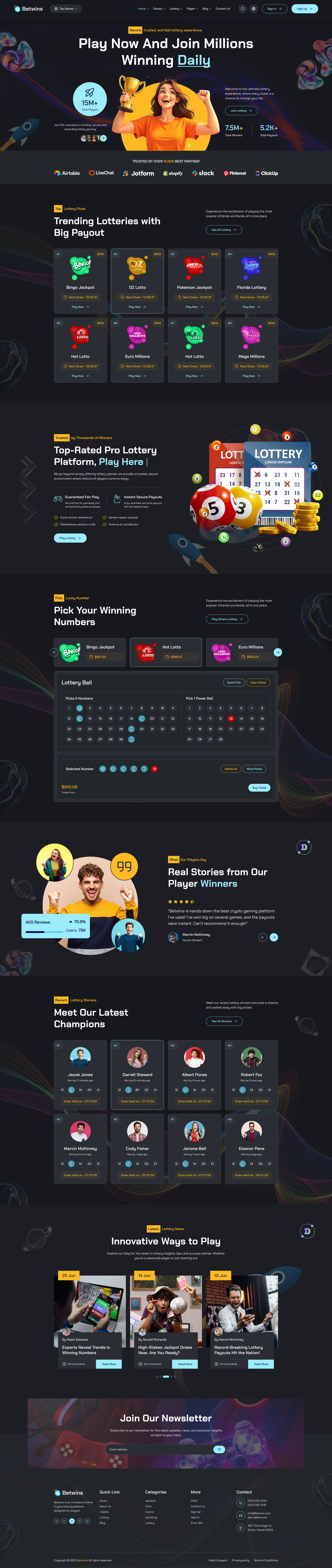 Betwins - Online Crypto Gaming & Lottery Affiliate HTML Template by  wowtheme7