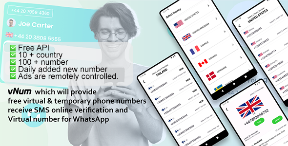 vNum: Virtual Number for Receive SMS Online Verification