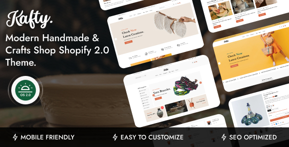 Kafty – Modern Handmade & Crafts Shop Shopify Theme OS 2.0