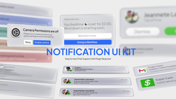 Notification Ui Liquid Glass Elements template preview