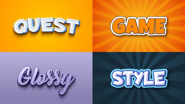 Text Effect 08 Titles template preview