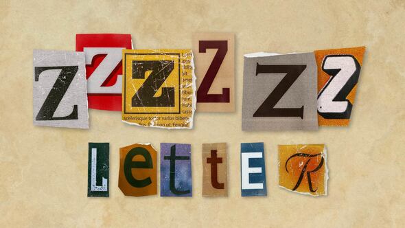 Ransom Letters - Z Letters Titles template preview