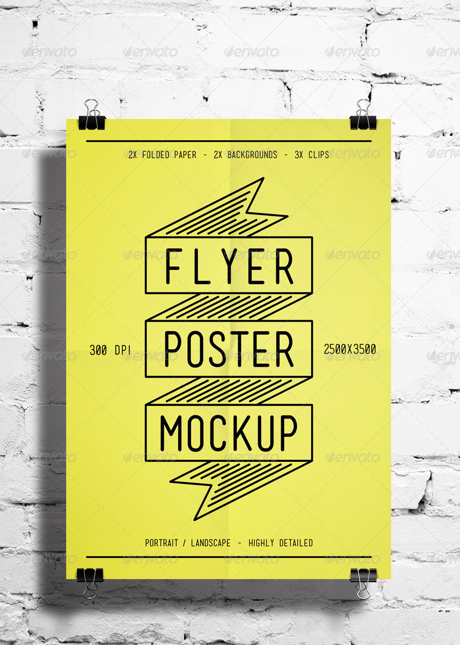 Download Flyer Poster Mockup By Graphicovy Graphicriver