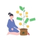 Girl Growing Money Tree 