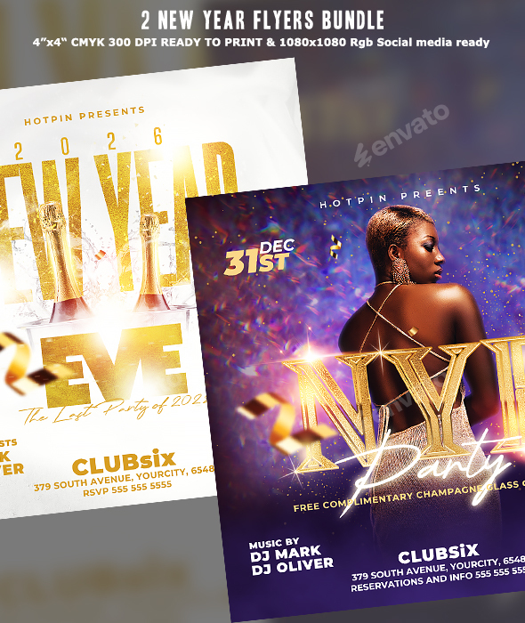 New Year Eve Flyer Bundle