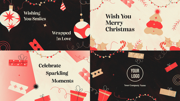 Minimal Christmas Wishes Openers template preview