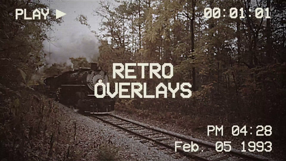 Retro Overlay Elements template preview